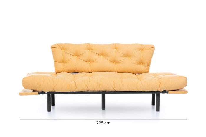 Atelier Del Sofa Nitta Triple - Sofá cama de 3 plazas, Mostaza